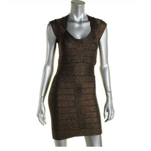 French Connection banded Dani Lurex dress